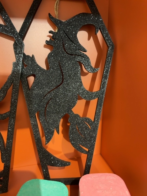 Decoração Halloween bruxa Sem marca Bege, Laranja, Preto - foto principal