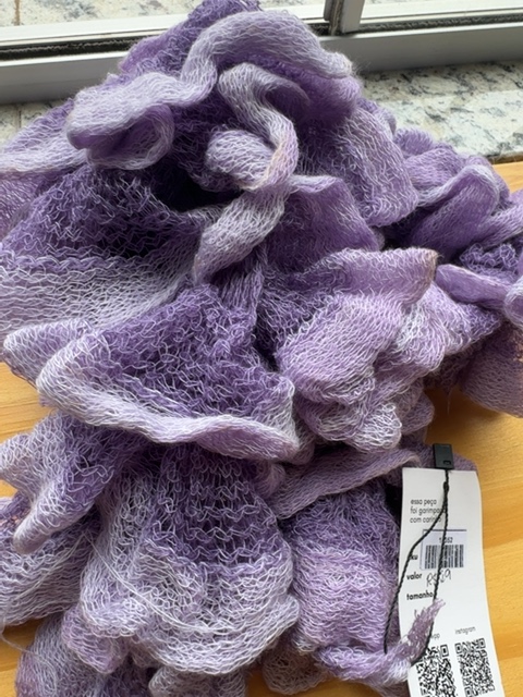 Cachecol lilás de linha Sem marca roxo - foto principal