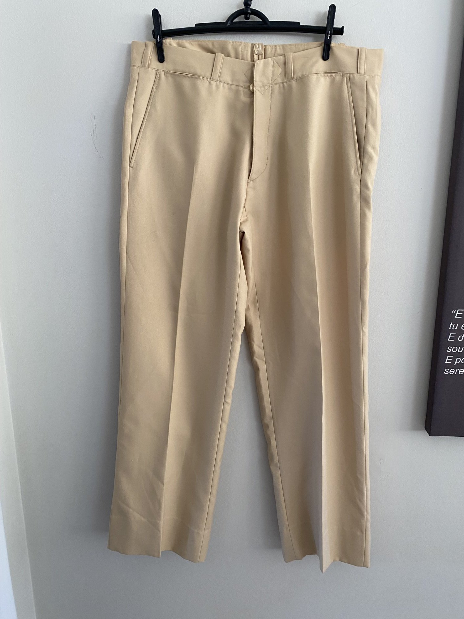 Calça alfaiataria bege claro sem marca - 42/44 tamanho 42/44 - foto principal