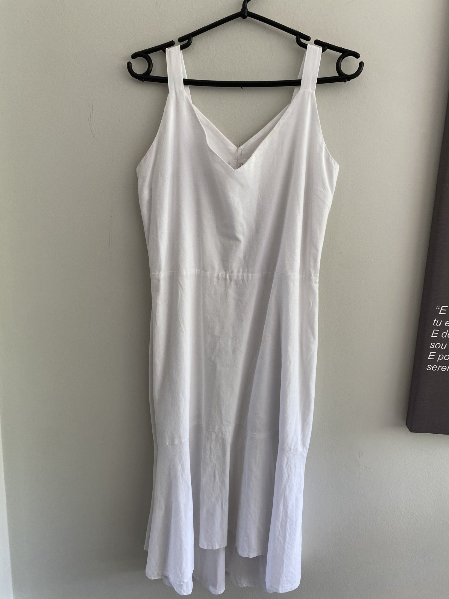Vestido de alça branco de algodão sem marca - M tamanho M - foto principal