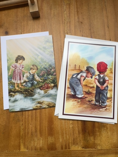 Cartão postal crianças vintage Sem marca Cinza, Branco, Laranja - foto principal