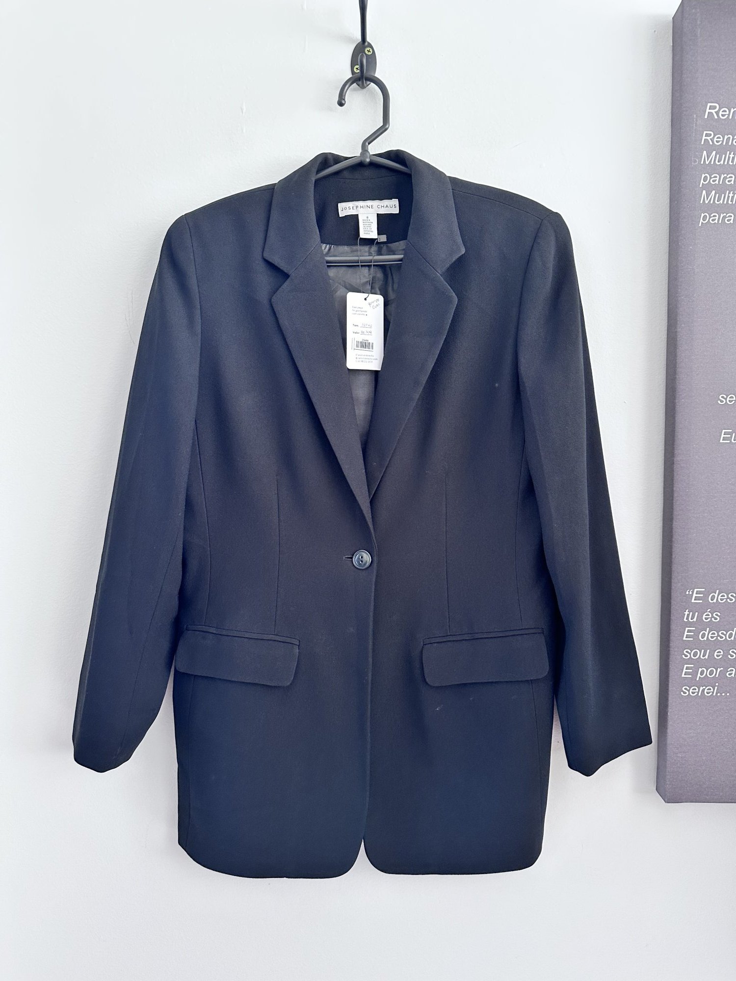 Blazer preto com bolsos Josephine Chaus 8 -38/40 Sem marca tamanho 38/40 - foto principal