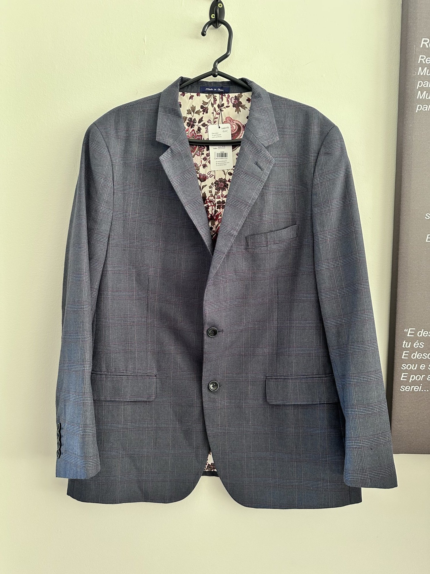 Blazer xadrez príncipe de gales azul Alan Flusser - G tamanho G - foto principal