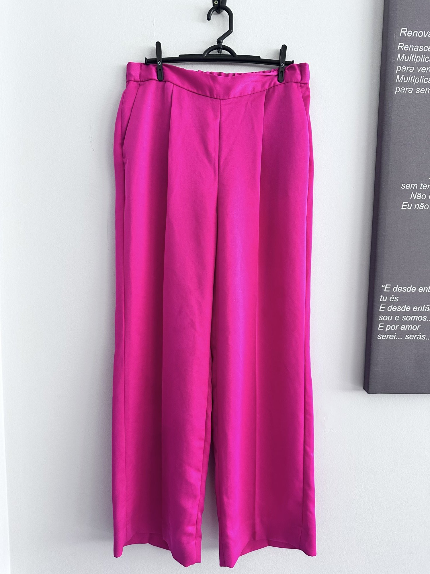 Calça Pantalona rosa pink Banana Republic acetinada - M tamanho M - foto principal