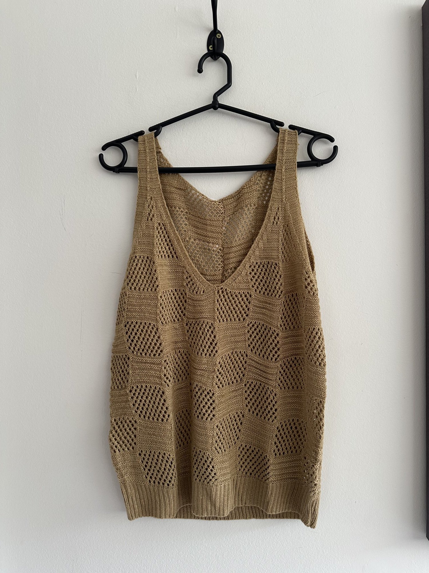 Blusa bege de alça e de crochê - M Sem marca tamanho M - foto principal