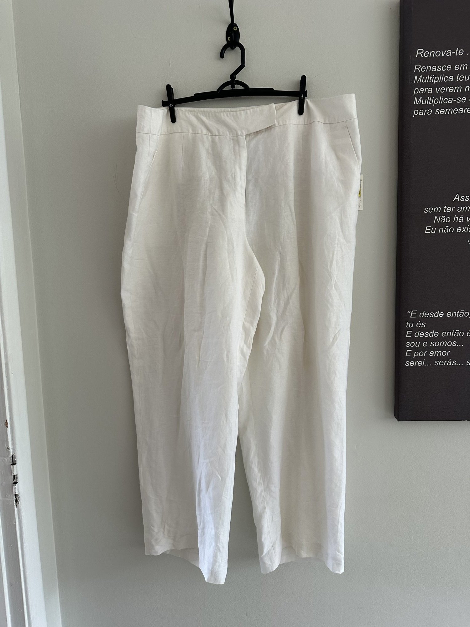Calça alfaiataria branca Judith Hart linho na etiqueta 20 - 48 Sem marca Branco tamanho 48 - foto principal