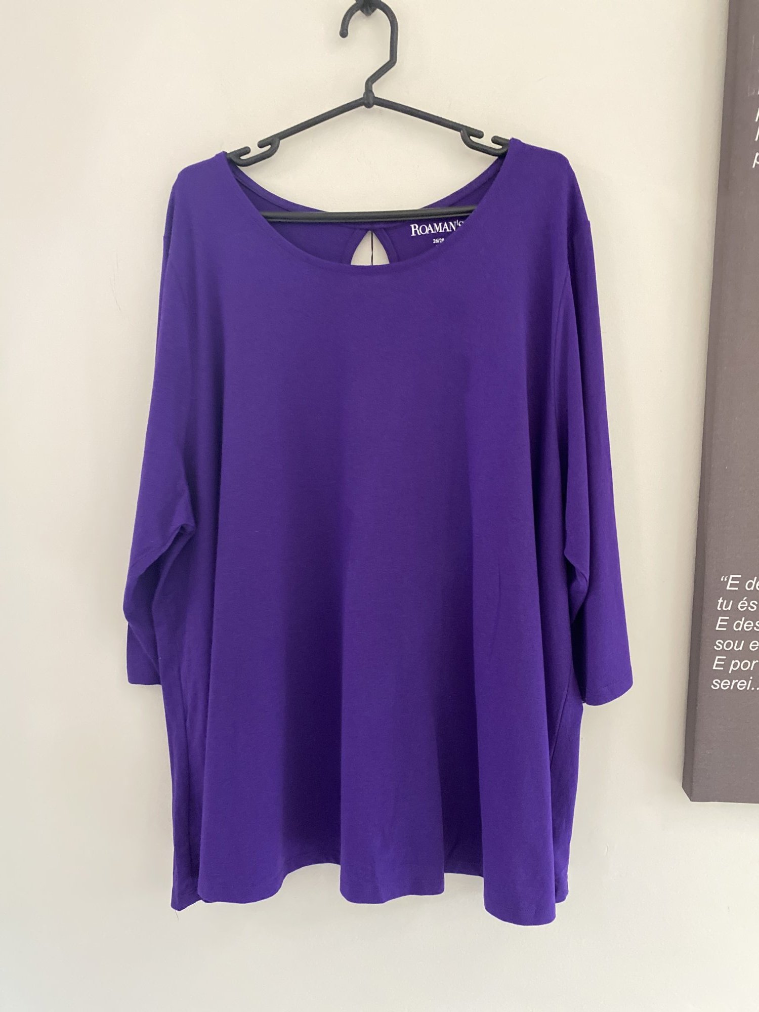 Blusa roxa m/curta Roamans - G2 Sem marca Roxo - foto principal